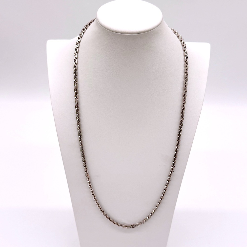 Monet‎ Silver Tone Chunky Curb Chain Necklace Vintage Signed Statement
